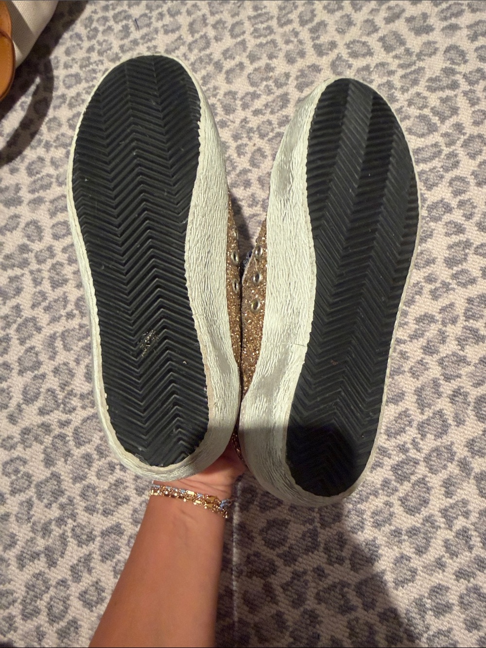 Golden Goose Glitter High-Top Sneakers with White Star Size 38 - Picture 5 of 5